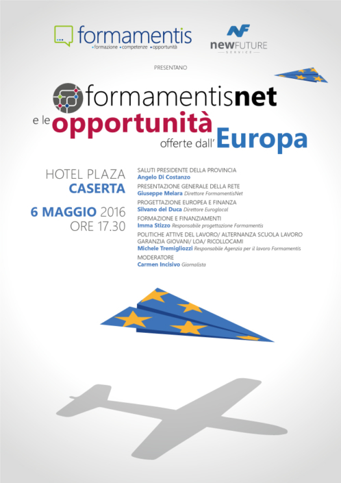 Luigi Viscido - Grafica: Manifesto per il convegno sulle opportunità offerte dall'Europa