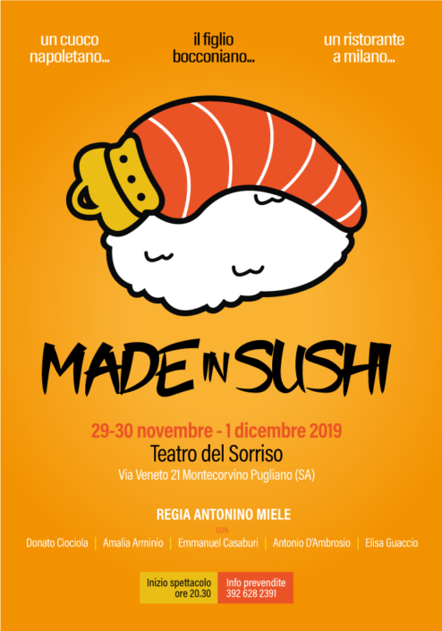 Luigi Viscido - Grafica: Manifesto per la commedia teatrale "Made in sushi"